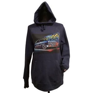 Champion Dark Blue Hoodie with Car Graphic